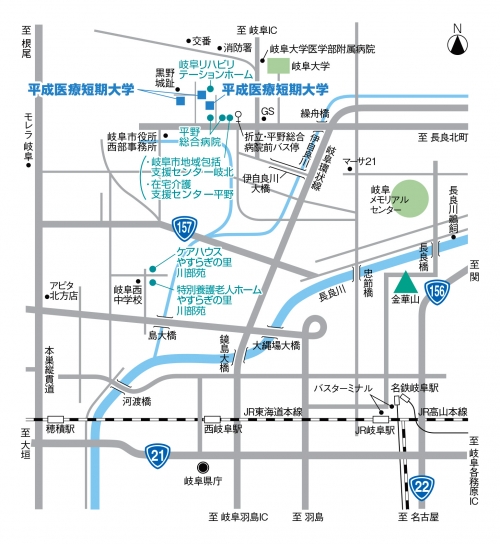 平成医療短期大学の地図1